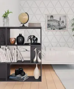 vidaXL Book Cabinet/Room Divider Grey 80x24x96 cm Chipboard