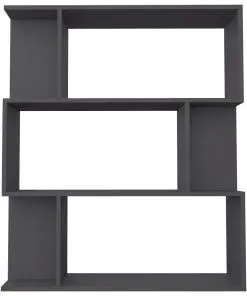 vidaXL Book Cabinet/Room Divider Grey 80x24x96 cm Chipboard