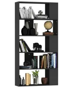 vidaXL Book Cabinet/Room Divider Black 80x24x159 cm Chipboard