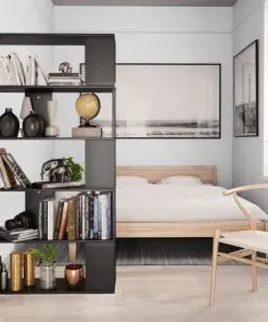 vidaXL Book Cabinet/Room Divider Black 80x24x159 cm Chipboard