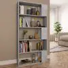 vidaXL Book Cabinet/Room Divider Concrete Grey 80x24x159 cm Chipboard