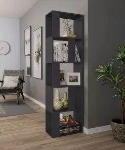 vidaXL Book Cabinet/Room Divider Grey 45x24x159 cm Chipboard
