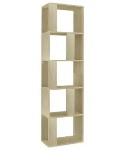 vidaXL Book Cabinet/Room Divider Sonoma Oak 45x24x159 cm Chipboard