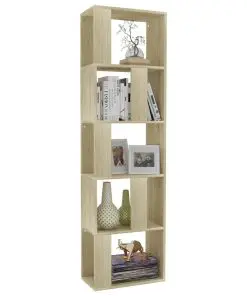 vidaXL Book Cabinet/Room Divider Sonoma Oak 45x24x159 cm Chipboard