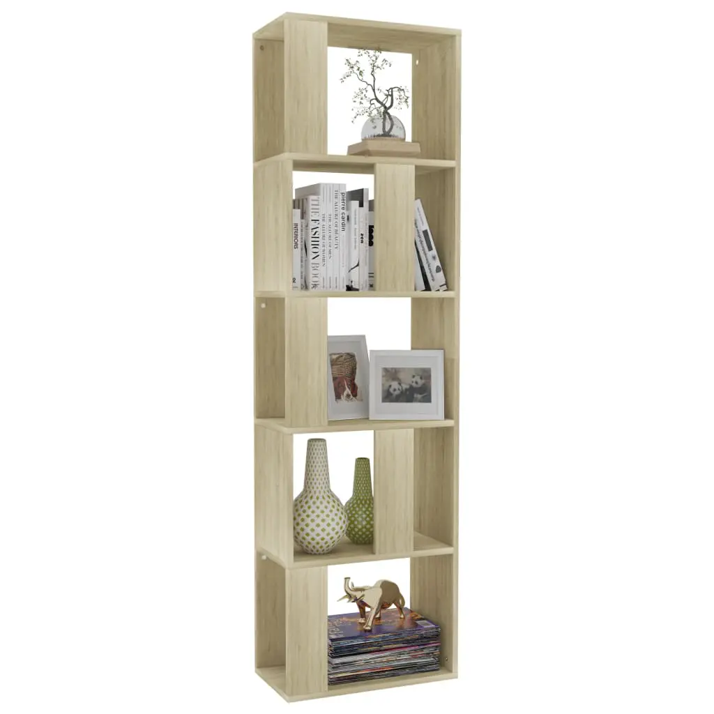 vidaXL Book Cabinet/Room Divider Sonoma Oak 45x24x159 cm Chipboard