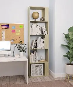 vidaXL Book Cabinet/Room Divider Sonoma Oak 45x24x159 cm Chipboard