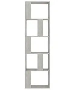 vidaXL Book Cabinet/Room Divider Concrete Grey 45x24x159 cm Chipboard