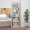 vidaXL Book Cabinet/Room Divider White and Sonoma Oak 45x24x159 cm Chipboard