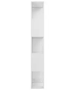 vidaXL Book Cabinet/Room Divider High Gloss White 45x24x159 cm Chipboard