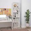 vidaXL Book Cabinet/Room Divider High Gloss White 45x24x159 cm Chipboard