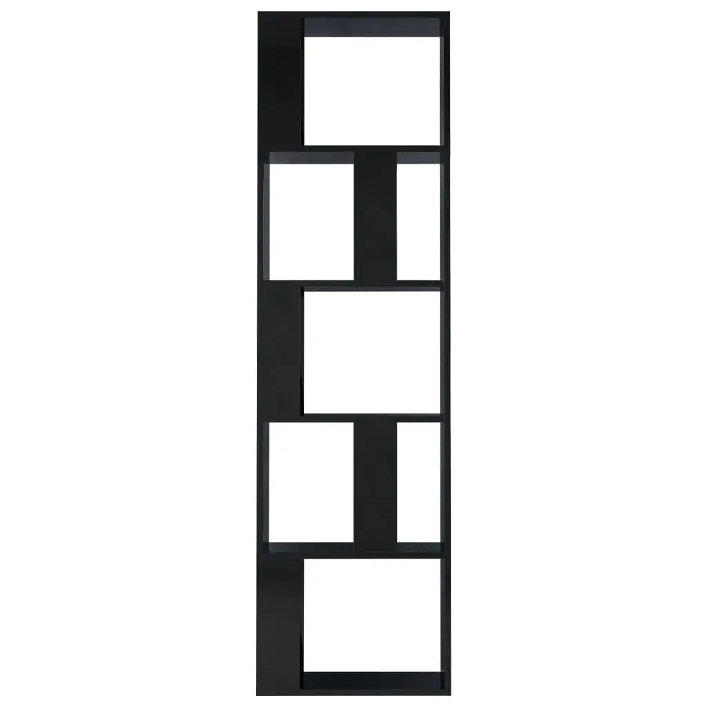 vidaXL Book Cabinet/Room Divider High Gloss Black 45x24x159 cm Chipboard