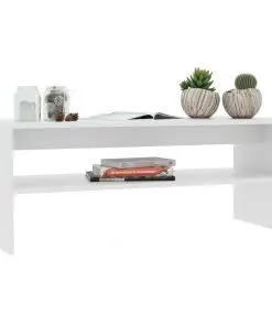vidaXL Coffee Table White 100x40x40 cm Chipboard