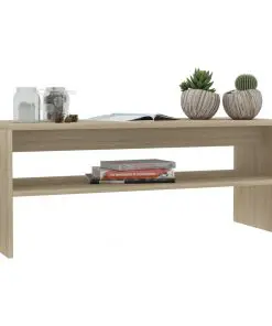 vidaXL Coffee Table Sonoma Oak 100x40x40 cm Chipboard