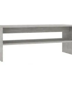 vidaXL Coffee Table Concrete Grey 100x40x40 cm Chipboard