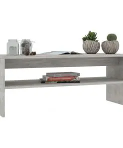 vidaXL Coffee Table Concrete Grey 100x40x40 cm Chipboard