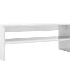vidaXL Coffee Table High Gloss White 100x40x40 cm Chipboard