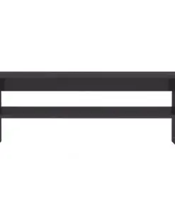 vidaXL Coffee Table High Gloss Grey 100x40x40 cm Chipboard