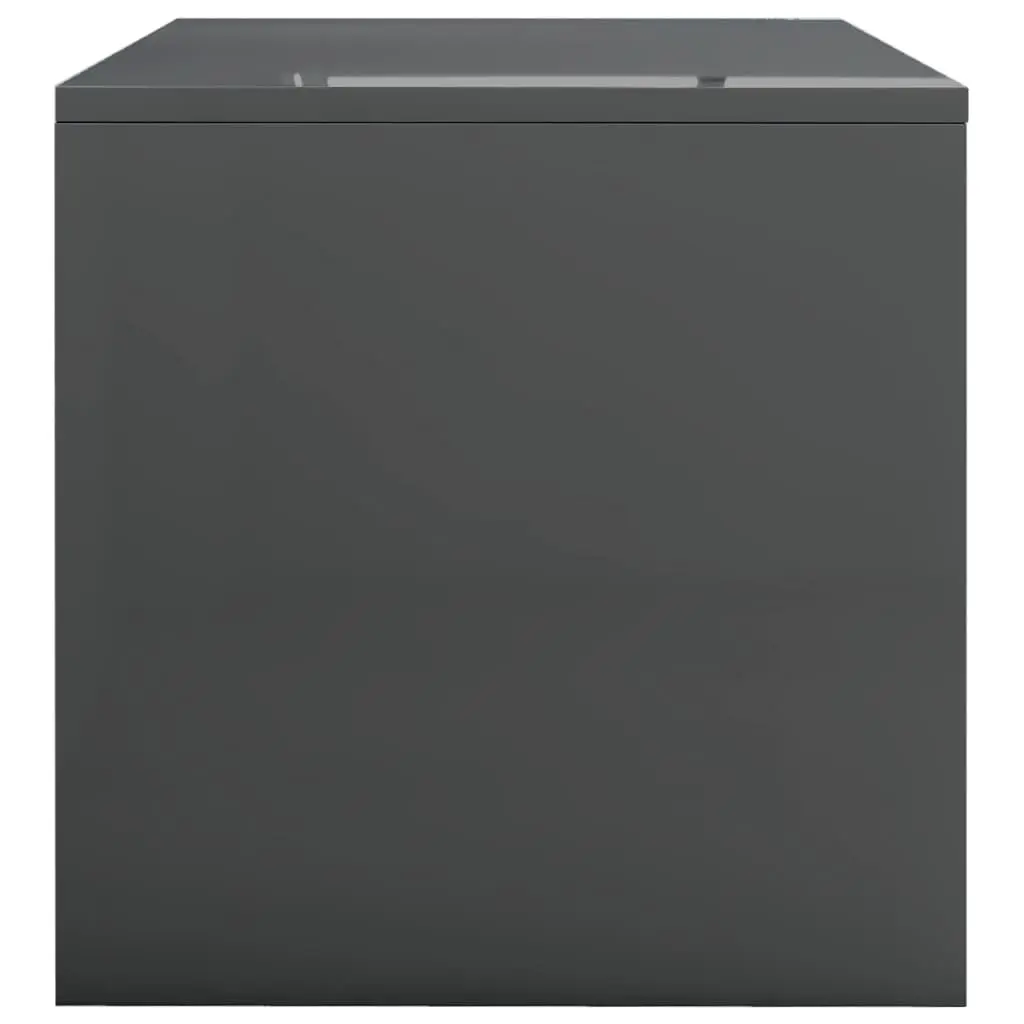 vidaXL Coffee Table High Gloss Grey 100x40x40 cm Chipboard