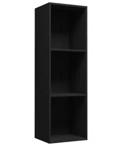 vidaXL Book Cabinet/TV Cabinet Black 36x30x114 cm Chipboard