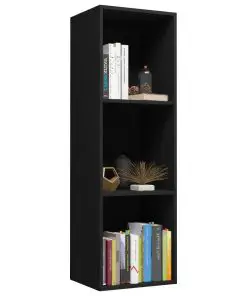vidaXL Book Cabinet/TV Cabinet Black 36x30x114 cm Chipboard