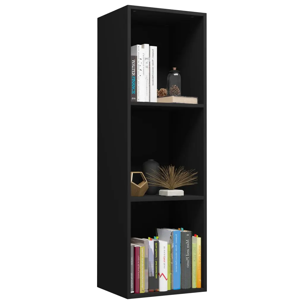 vidaXL Book Cabinet/TV Cabinet Black 36x30x114 cm Chipboard