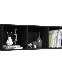 vidaXL Book Cabinet/TV Cabinet Black 36x30x114 cm Chipboard