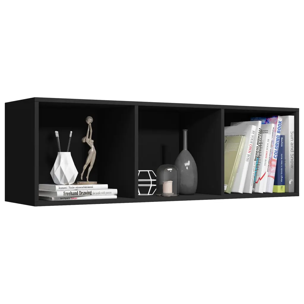 vidaXL Book Cabinet/TV Cabinet Black 36x30x114 cm Chipboard