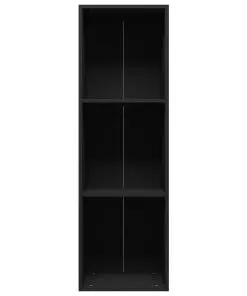 vidaXL Book Cabinet/TV Cabinet Black 36x30x114 cm Chipboard