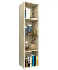 vidaXL Book Cabinet/TV Cabinet Sonoma Oak 36x30x143 cm Chipboard