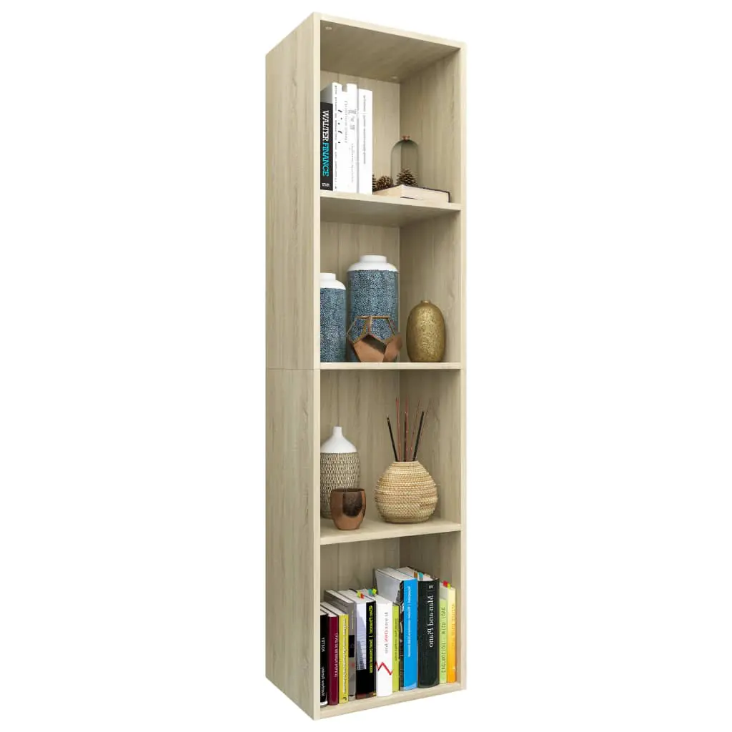 vidaXL Book Cabinet/TV Cabinet Sonoma Oak 36x30x143 cm Chipboard