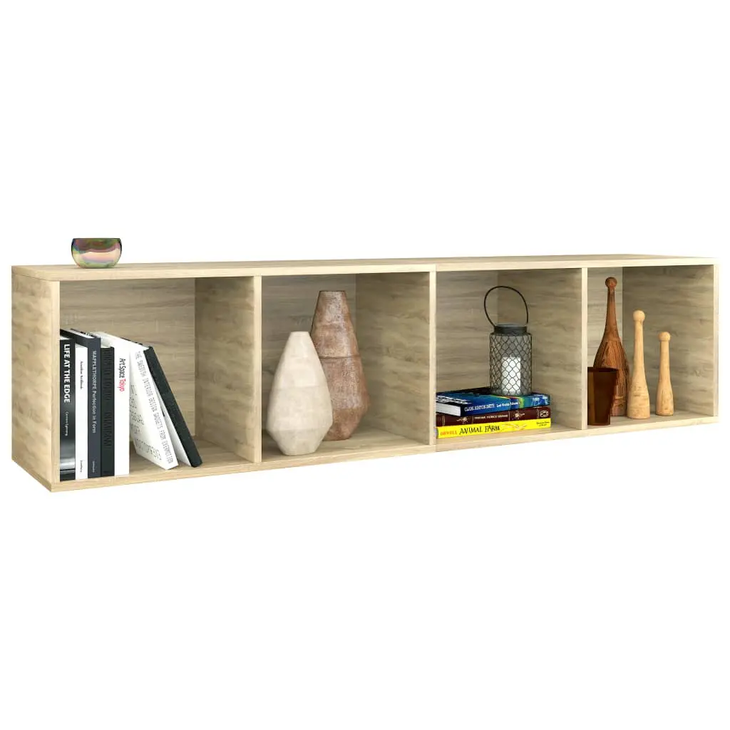 vidaXL Book Cabinet/TV Cabinet Sonoma Oak 36x30x143 cm Chipboard