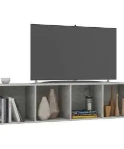vidaXL Book Cabinet/TV Cabinet Concrete Grey 36x30x143 cm Chipboard