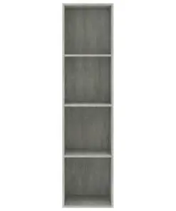 vidaXL Book Cabinet/TV Cabinet Concrete Grey 36x30x143 cm Chipboard