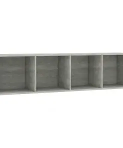 vidaXL Book Cabinet/TV Cabinet Concrete Grey 36x30x143 cm Chipboard