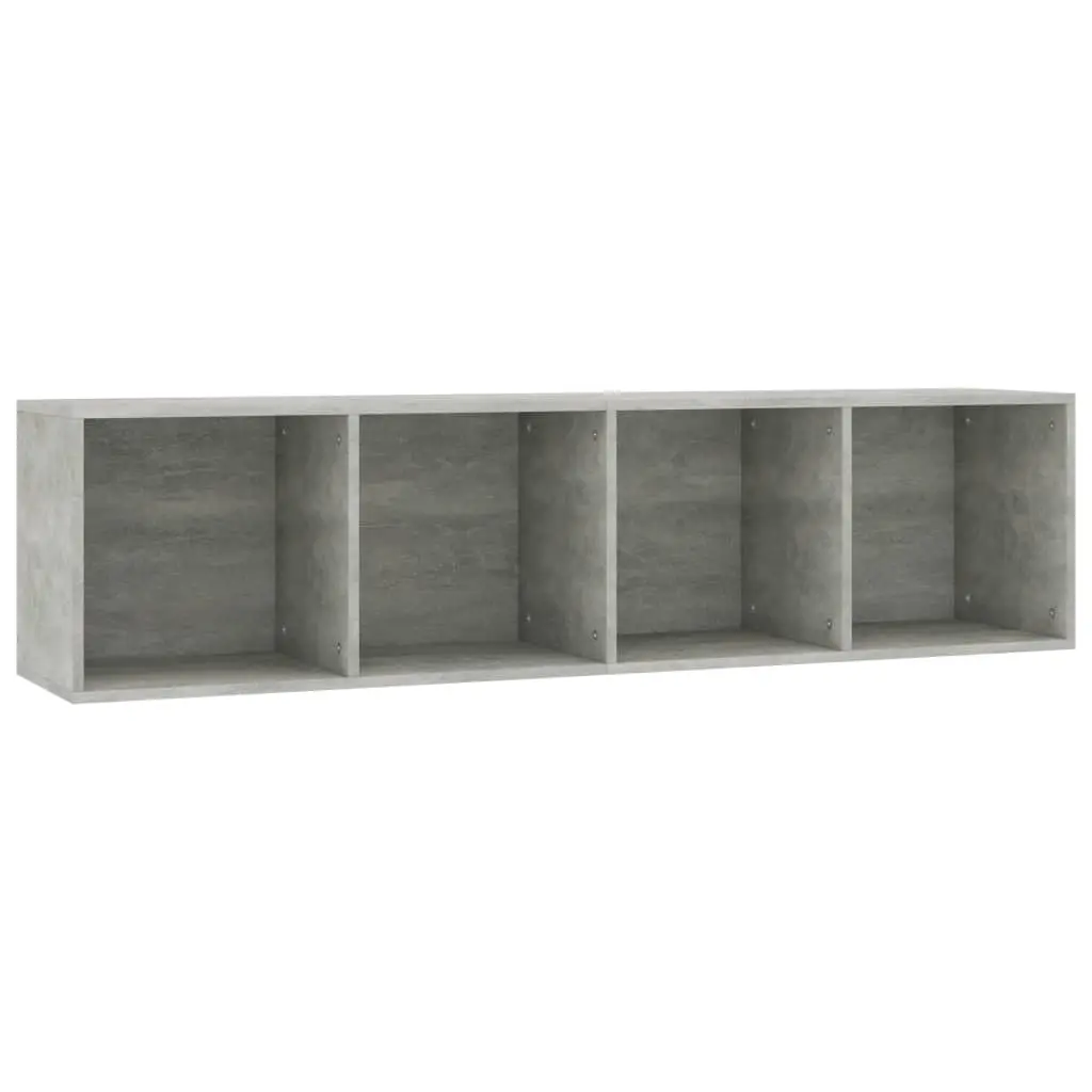vidaXL Book Cabinet/TV Cabinet Concrete Grey 36x30x143 cm Chipboard