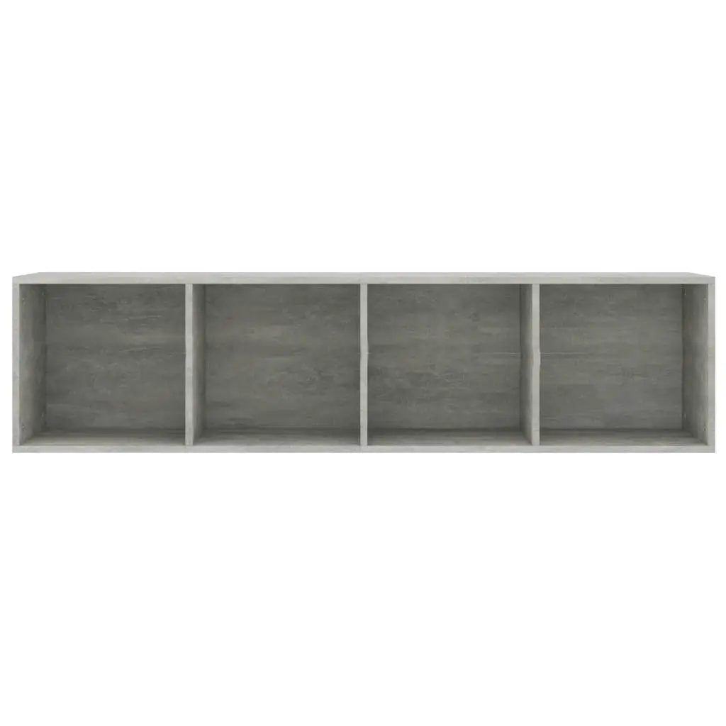 vidaXL Book Cabinet/TV Cabinet Concrete Grey 36x30x143 cm Chipboard