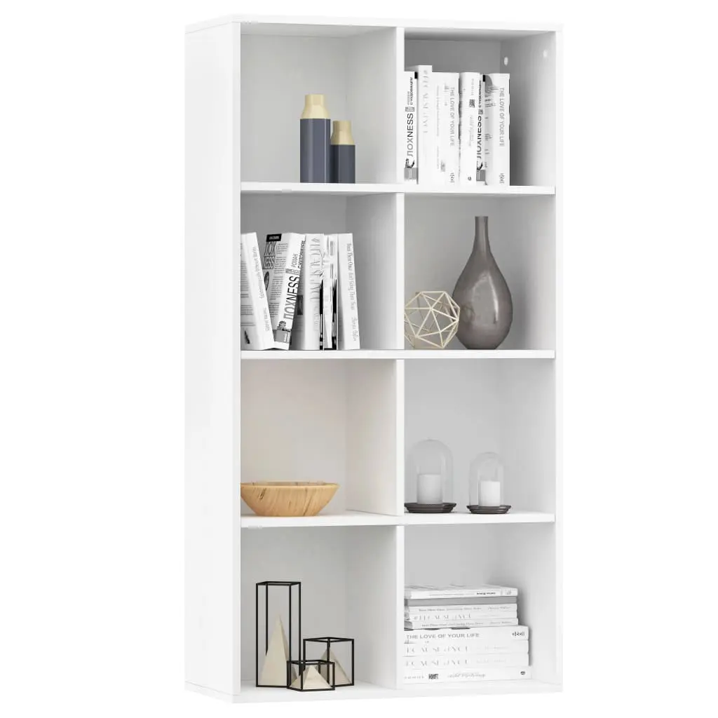 vidaXL Book Cabinet/Sideboard White 66x30x130 cm Chipboard