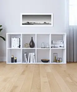 vidaXL Book Cabinet/Sideboard White 66x30x130 cm Chipboard