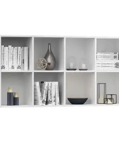 vidaXL Book Cabinet/Sideboard White 66x30x130 cm Chipboard