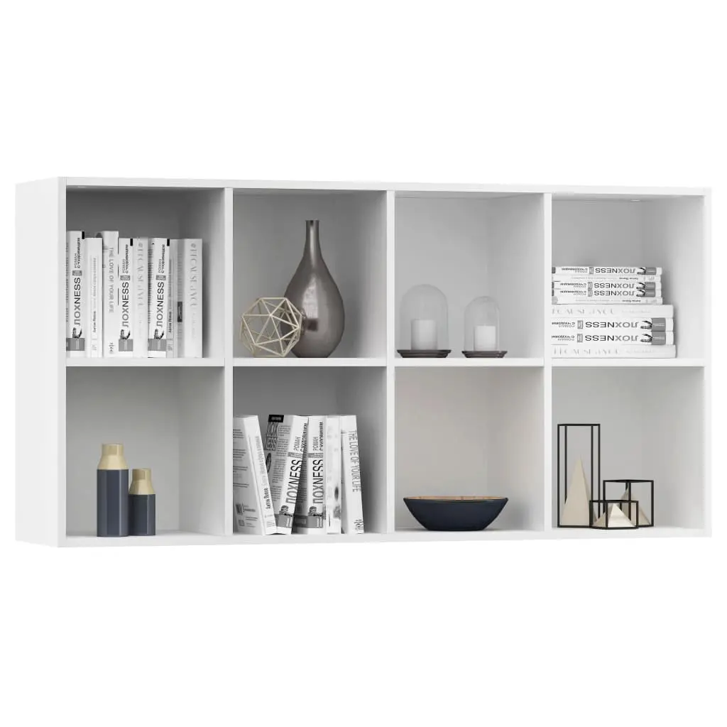vidaXL Book Cabinet/Sideboard White 66x30x130 cm Chipboard