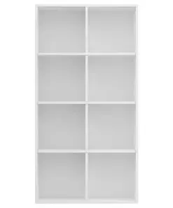 vidaXL Book Cabinet/Sideboard White 66x30x130 cm Chipboard