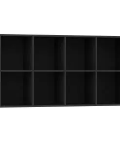 vidaXL Book Cabinet/Sideboard Black 66x30x130 cm Chipboard