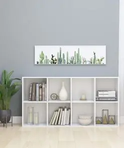 vidaXL Book Cabinet/Sideboard High Gloss White 66x30x130 cm Chipboard