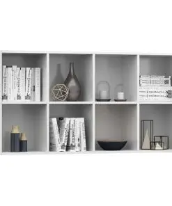 vidaXL Book Cabinet/Sideboard High Gloss White 66x30x130 cm Chipboard