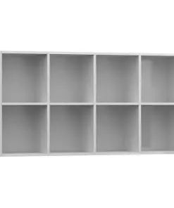 vidaXL Book Cabinet/Sideboard High Gloss White 66x30x130 cm Chipboard