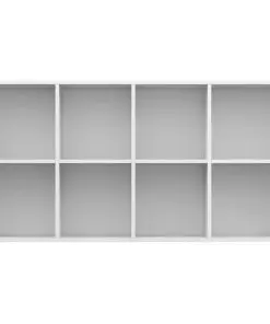 vidaXL Book Cabinet/Sideboard High Gloss White 66x30x130 cm Chipboard
