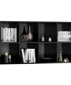 vidaXL Book Cabinet/Sideboard High Gloss Black 66x30x130 cm Chipboard