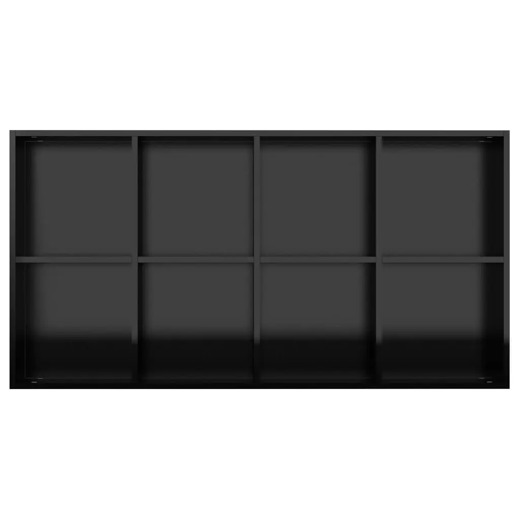 vidaXL Book Cabinet/Sideboard High Gloss Black 66x30x130 cm Chipboard