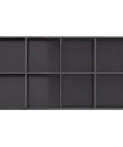 vidaXL Book Cabinet/Sideboard High Gloss Grey 66x30x130 cm Chipboard