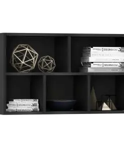 vidaXL Book Cabinet/Sideboard Black 45x25x80 cm Chipboard